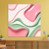 Stretched canvas print in stylish graphic キャンバスプリント (インサイチュ (リビング))