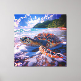 Stretched Canvas Print of Ocean Turtle キャンバスプリント