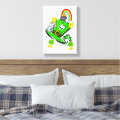 Stretched Canvas Print St. Patrick's Day Rabbit キャンバスプリント (インサイチュ (寝室))