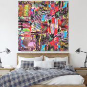 Stretched Canvas Print – Urban Fractals キャンバスプリント (インサイチュ (寝室))