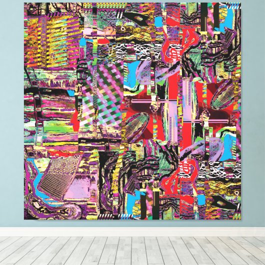 Stretched Canvas Print – Urban Fractals キャンバスプリント (インサイチュ (ウッドフロア))