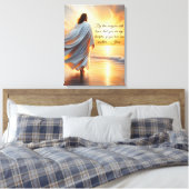 Stretched Canvas Print with Jesus and Quote キャンバスプリント (インサイチュ (寝室))