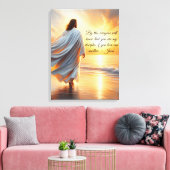 Stretched Canvas Print with Jesus and Quote キャンバスプリント (インサイチュ (リビング))