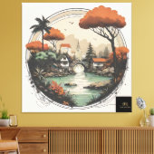 Stretched Canvas Print XIV 1 キャンバスプリント (インサイチュ (リビング))