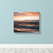 Stretched canvas with beach waves image キャンバスプリント (インサイチュ (ウッドフロア))