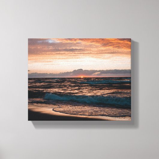 Stretched canvas with beach waves image キャンバスプリント (正面)