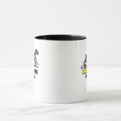 Stretching Cat Loading Bar Funny Motivational Cart マグカップ (中央)