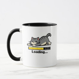 Stretching Cat Loading Bar Funny Motivational Cart マグカップ
