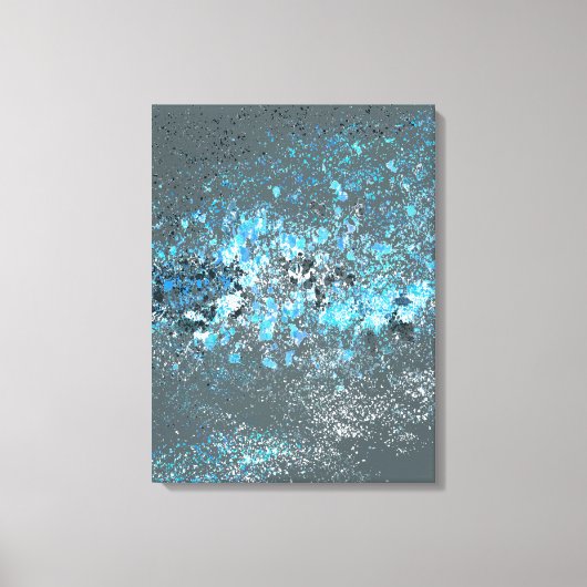 Streted.canvasは青と緑で印刷。 キャンバスプリント (正面)