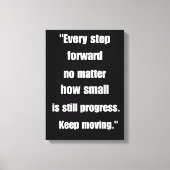 "Streted Canvas Print -やる気を起こさせる引用文:常に キャンバスプリント (正面)