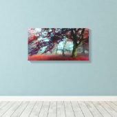Streted Canvas Print -赤面秋 キャンバスプリント (インサイチュ (ウッドフロア))