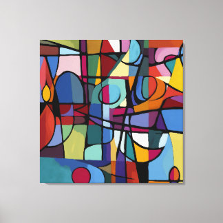 Streted Canvas Print: Cubism抽象芸術アート キャンバスプリント