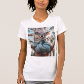 Strickender Koala KI Koala Bild Tシャツ (正面)