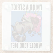 Strict Whole Foodダイエットラクーン食べのWhole Cake ガラスコースター (裏面)