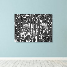 Strictly Black & White DUO Stretted Canvas Print
