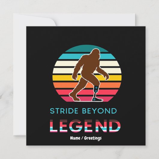 Stride Beyond Legend Sasquatch Amputee Vintage  招待状 (正面)