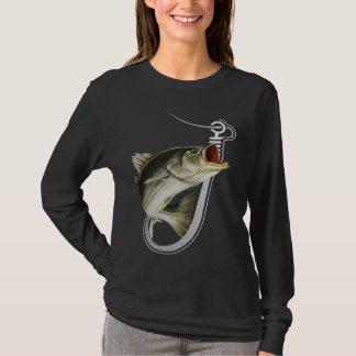 Striiped Bass Fishing Fish Hook Tシャツ