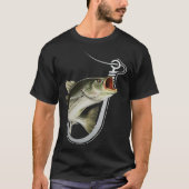 Striiped Bass Fishing Fish Hook Tシャツ (正面)