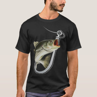 Striiped Bass Fishing Fish Hook Tシャツ