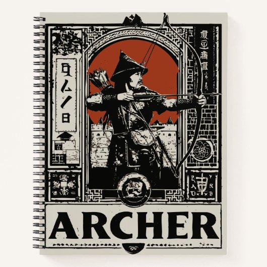 Strike -静か Precision Archer inヴィンテージ ノートブック (正面)