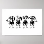 'Strike A Pose Dex' Flippy Ear Dex Art Print ポスター (正面)