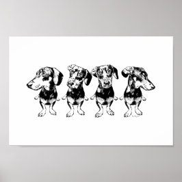 'Strike A Pose Dex' Flippy Ear Dex Art Print ポスター