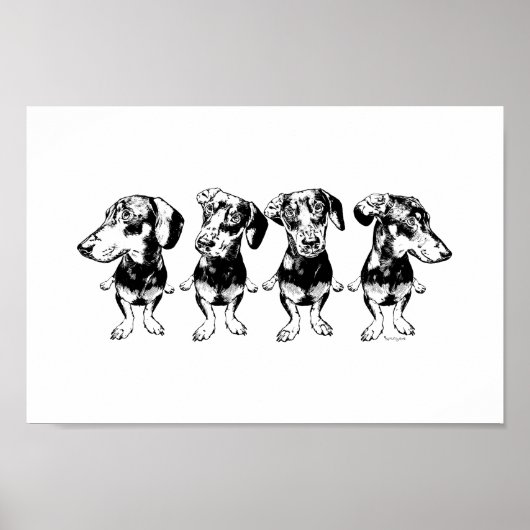 'Strike A Pose Dex' Flippy Ear Dex Art Print ポスター (正面)