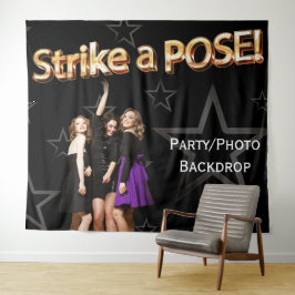 Strike a Pose Party 90s Shot Starry Backdrop タペストリー