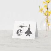 Strike Eagle Jet Night and Day Noteカード カード (黄色い花)