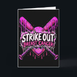 Strike Out Breast Cancer 野球 ソフトボール ドリップ ホー カード<br><div class="desc">Strike Out 乳がん 野球 ソフトボール ドリップ ホームプレート</div>