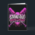 Strike Out Breast Cancer 野球 ソフトボール ドリップ ホー カード<br><div class="desc">Strike Out 乳がん 野球 ソフトボール ドリップ ホームプレート</div>