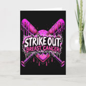 Strike Out Breast Cancer 野球 ソフトボール ドリップ ホー カード (正面)