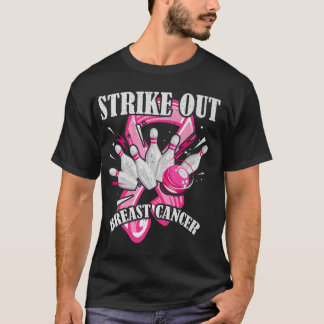 Strike Out Breast Cancer Awareness Bowling Fighter Tシャツ