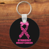 Strike Out Breast Cancer Awareness Softll Fighters キーホルダー (正面)