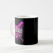 Strike Out Breast Cancer Baseball Softball Drip Ho コーヒーマグカップ (正面左)