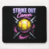 Strike Out Cancer - Breast Cancer Softll Support  マウスパッド (正面)