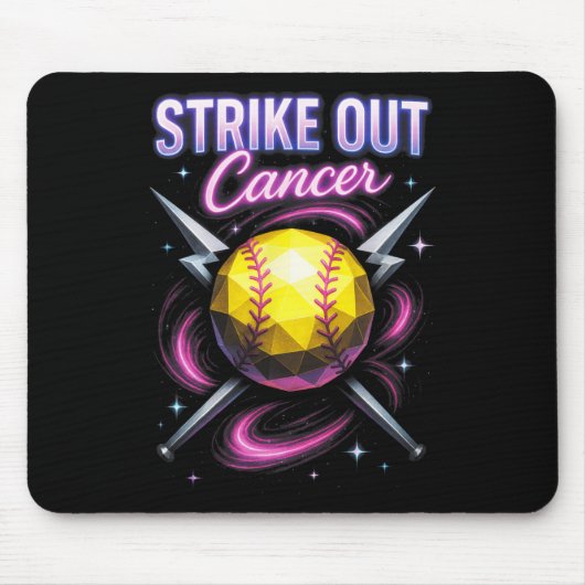 Strike Out Cancer - Breast Cancer Softll Support  マウスパッド (正面)
