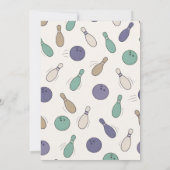 Strike Up Some Fun Bowling Party Boy 2nd Birthday 招待状 (裏面)