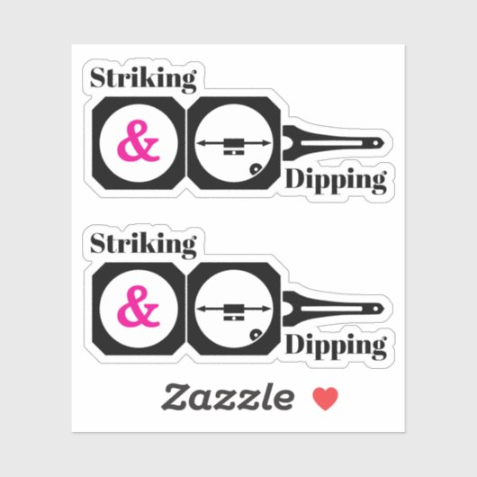 Striking and Dipping- Geologist's Transit Compass シール (シート)