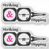 Striking and Dipping- Geologist's Transit Compass シール (正面)