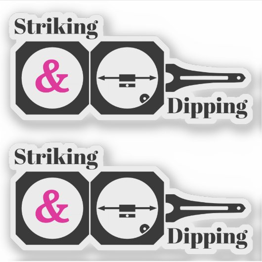 Striking and Dipping- Geologist's Transit Compass シール (正面)