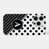 Striking Black And White Style, Custom Monogram iPhoneケース (裏面横)