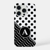 Striking Black And White Style, Custom Monogram iPhoneケース (裏面)