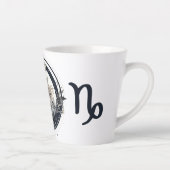 Striking Capricorn Symbol Artwork カフェラテマグ (右)