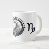 Striking Capricorn Symbol Artwork ジャンボコーヒーマグカップ (正面右)