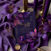 Striking Elegant Luminous Violets Save the Date