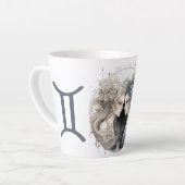 Striking Gemini Symbol Artwork カフェラテマグ (左アングル)