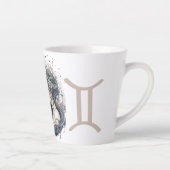 Striking Gemini Symbol Artwork カフェラテマグ (右)