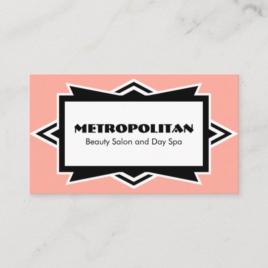 Striking Simple Art Deco Custom Color 名刺 (正面)