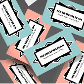 Striking Simple Art Deco Custom Color 名刺